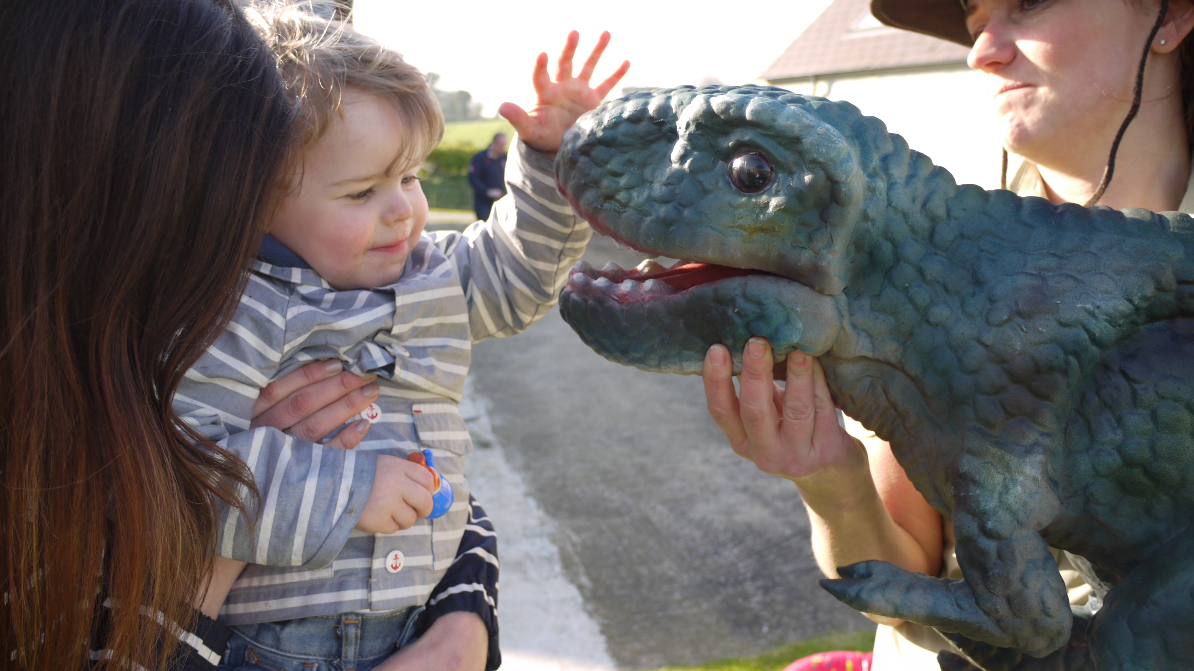 Meeting the baby T-Rex